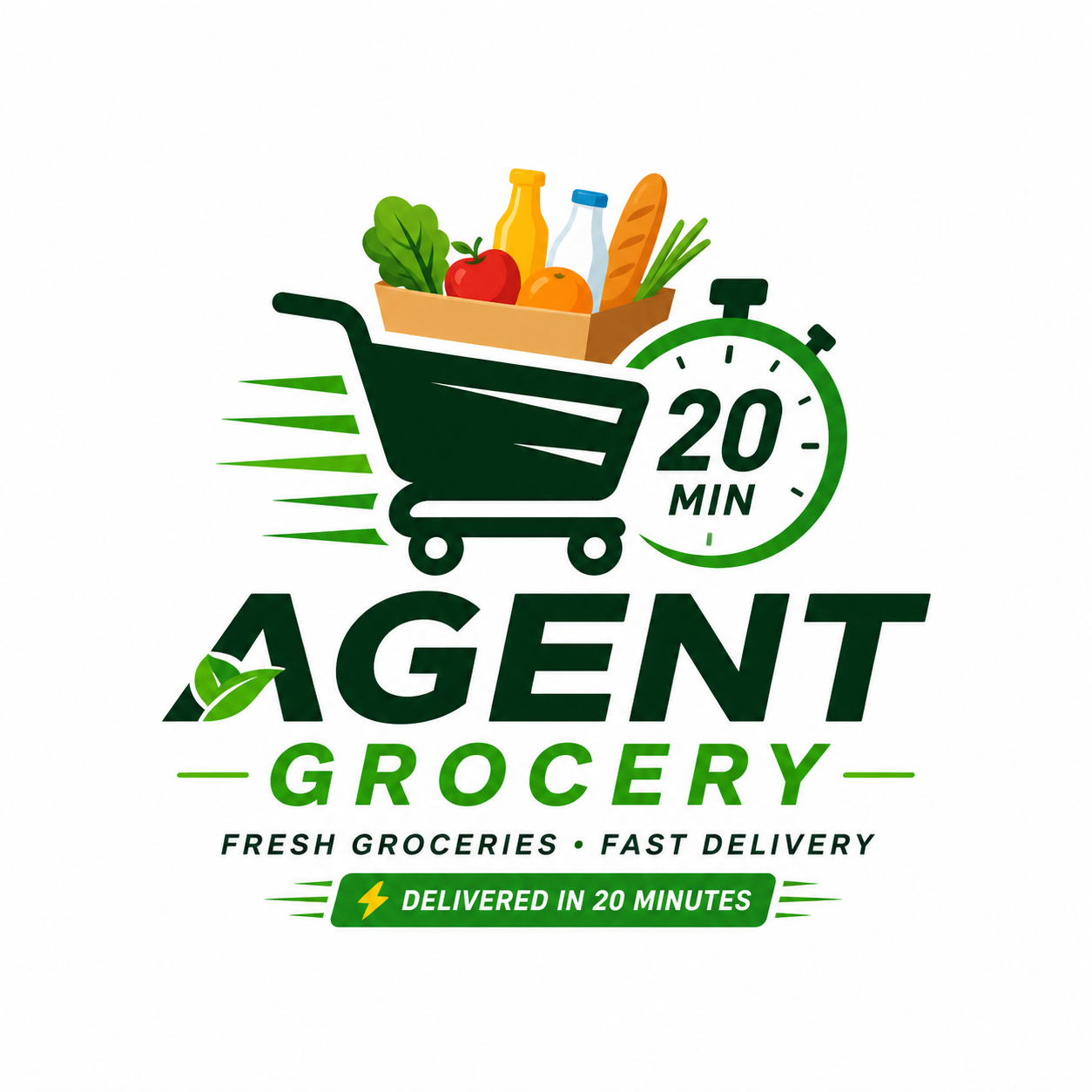 Shopping cart with 20-minute timer